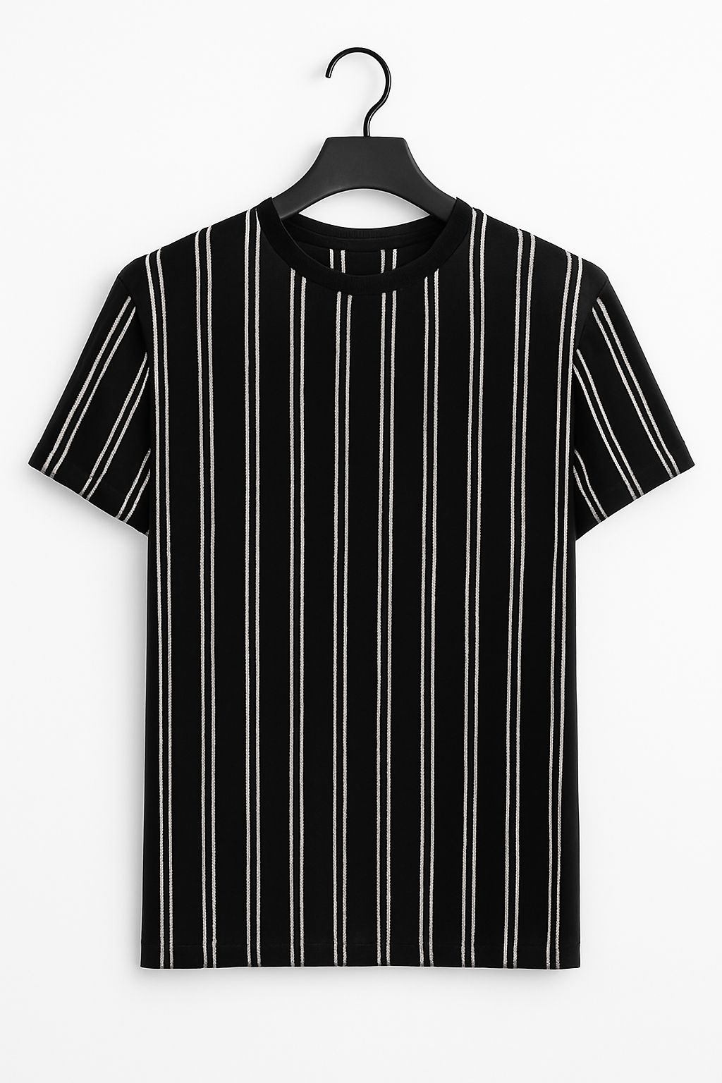 Men’s Classic Vertical Stripe T-Shirt - Off-White & Navy