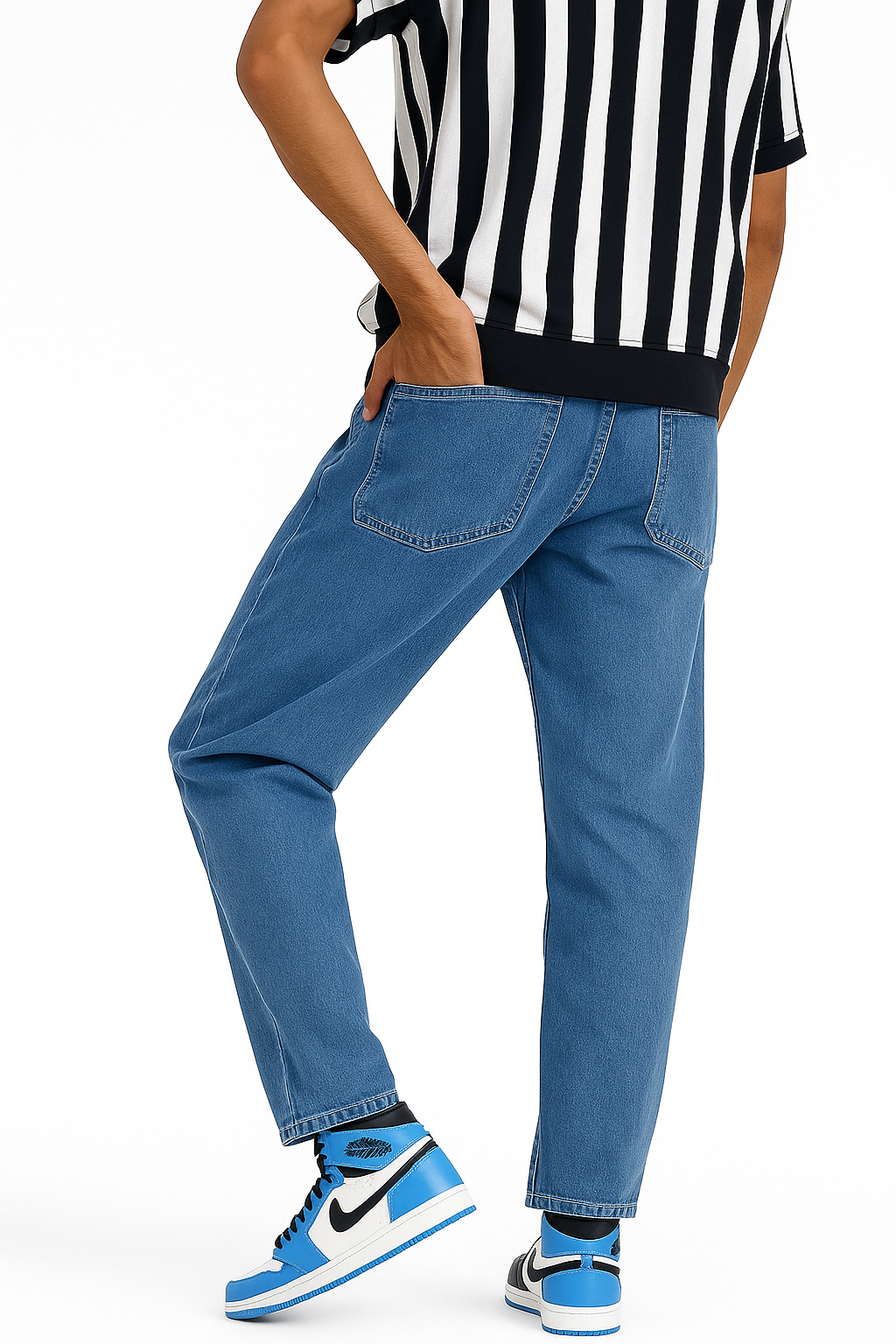 Straight Baggy Vintage Wash Denim Jeans