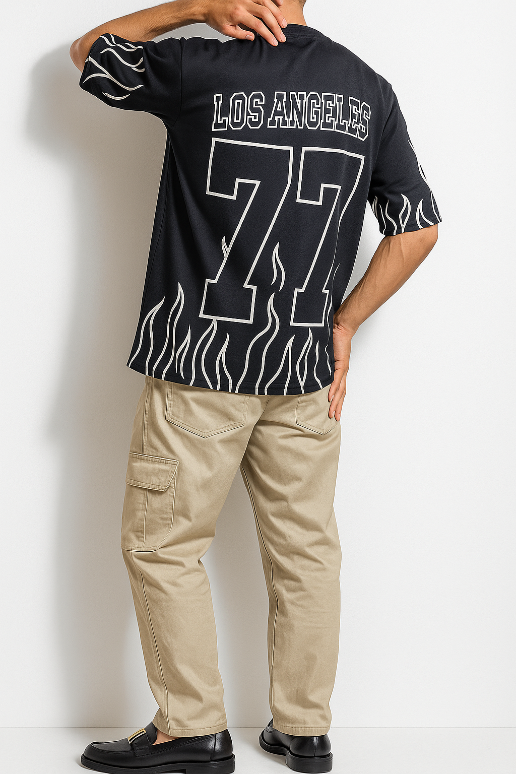 “Black Los Angeles Heatwave Oversized Graphic Tee”