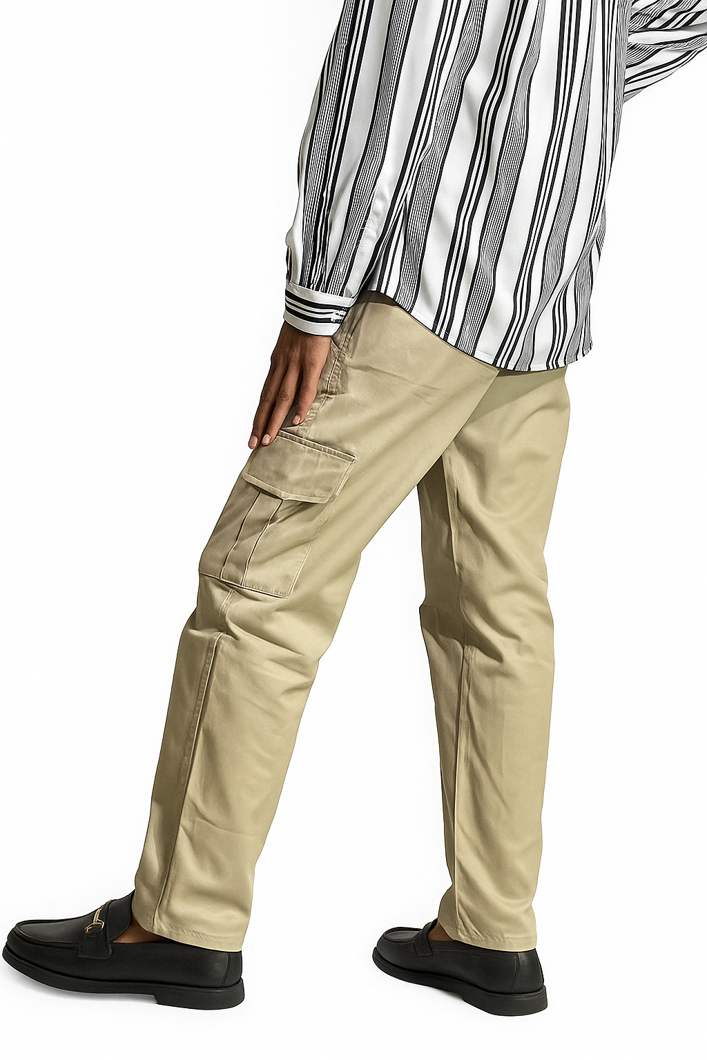 Men’s Beige Utility Cargo Pants