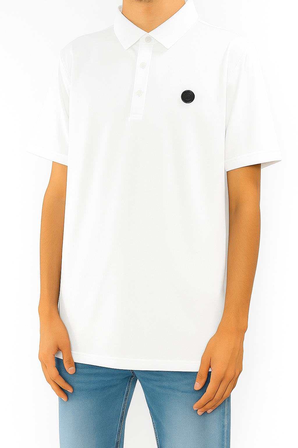 Classic Polo Shirt with Button Detailing