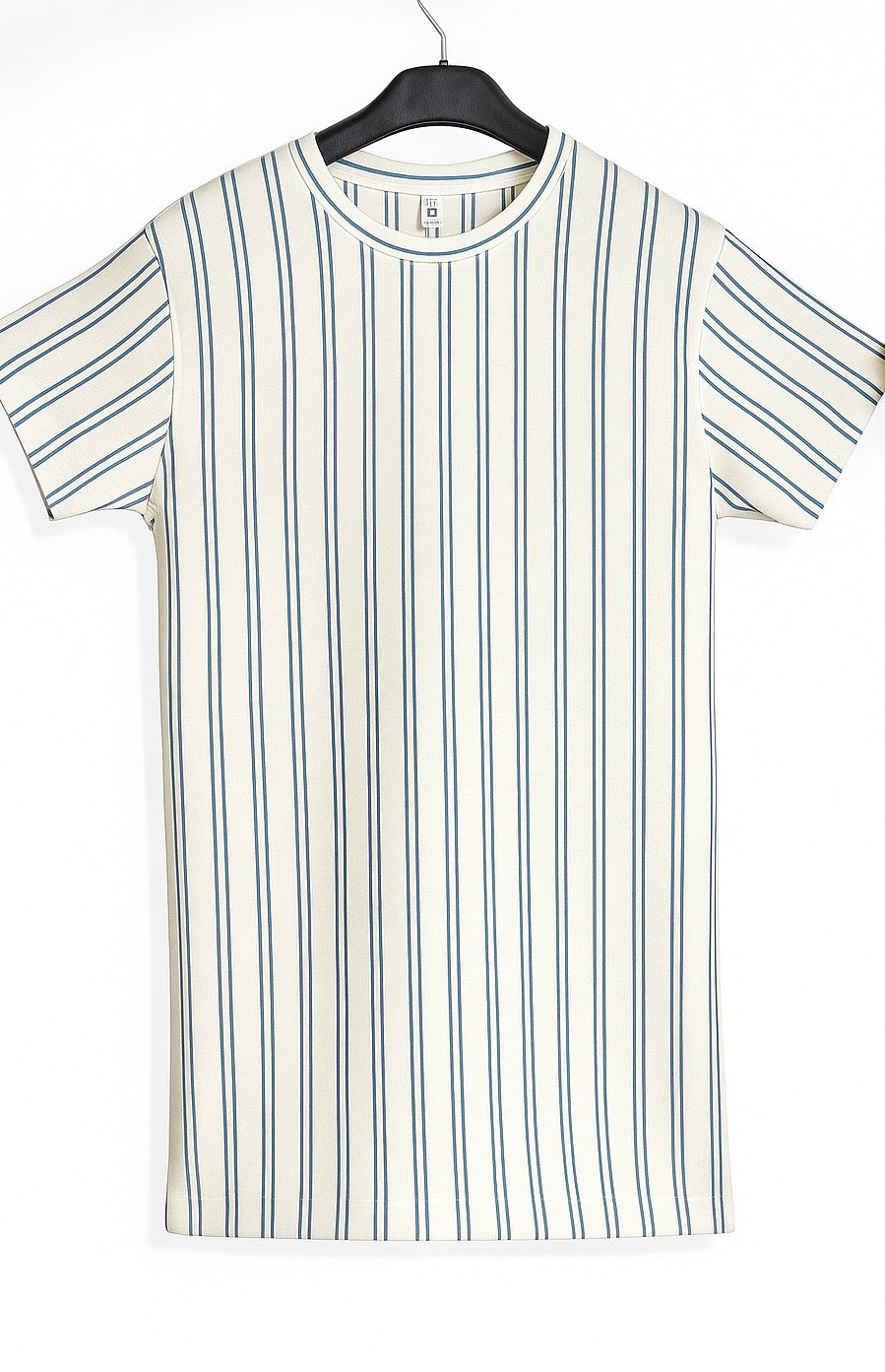 Men’s Classic Vertical Stripe T-Shirt - Off-White & Navy
