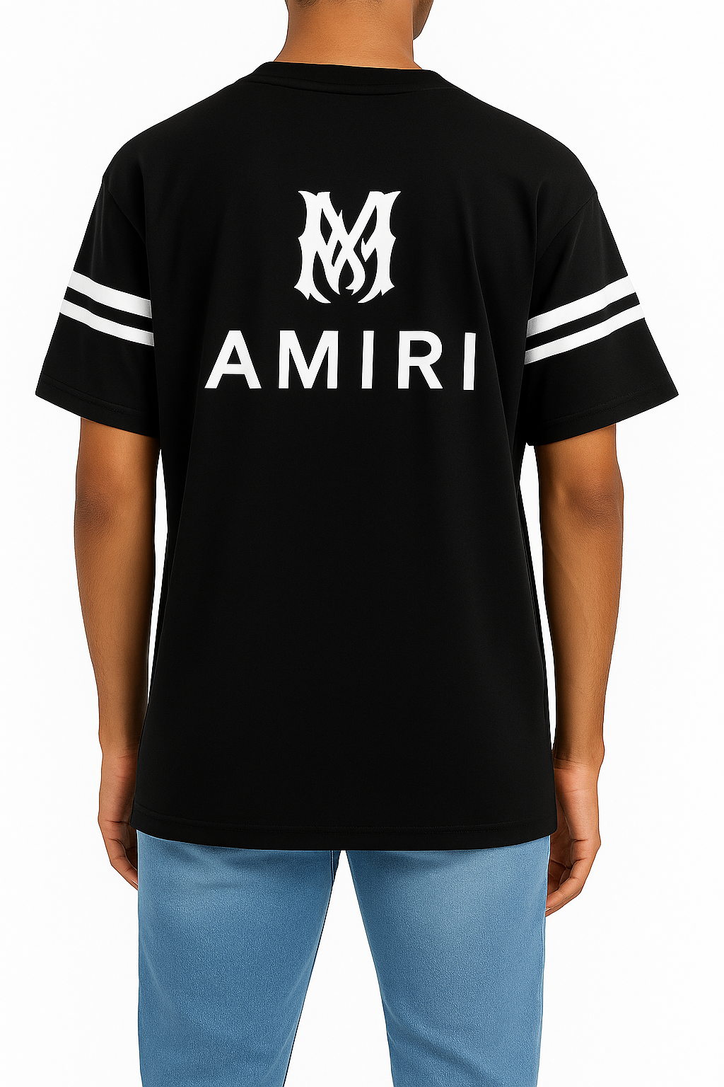 Amiri 22 Black Sports-Inspired Graphic Tee