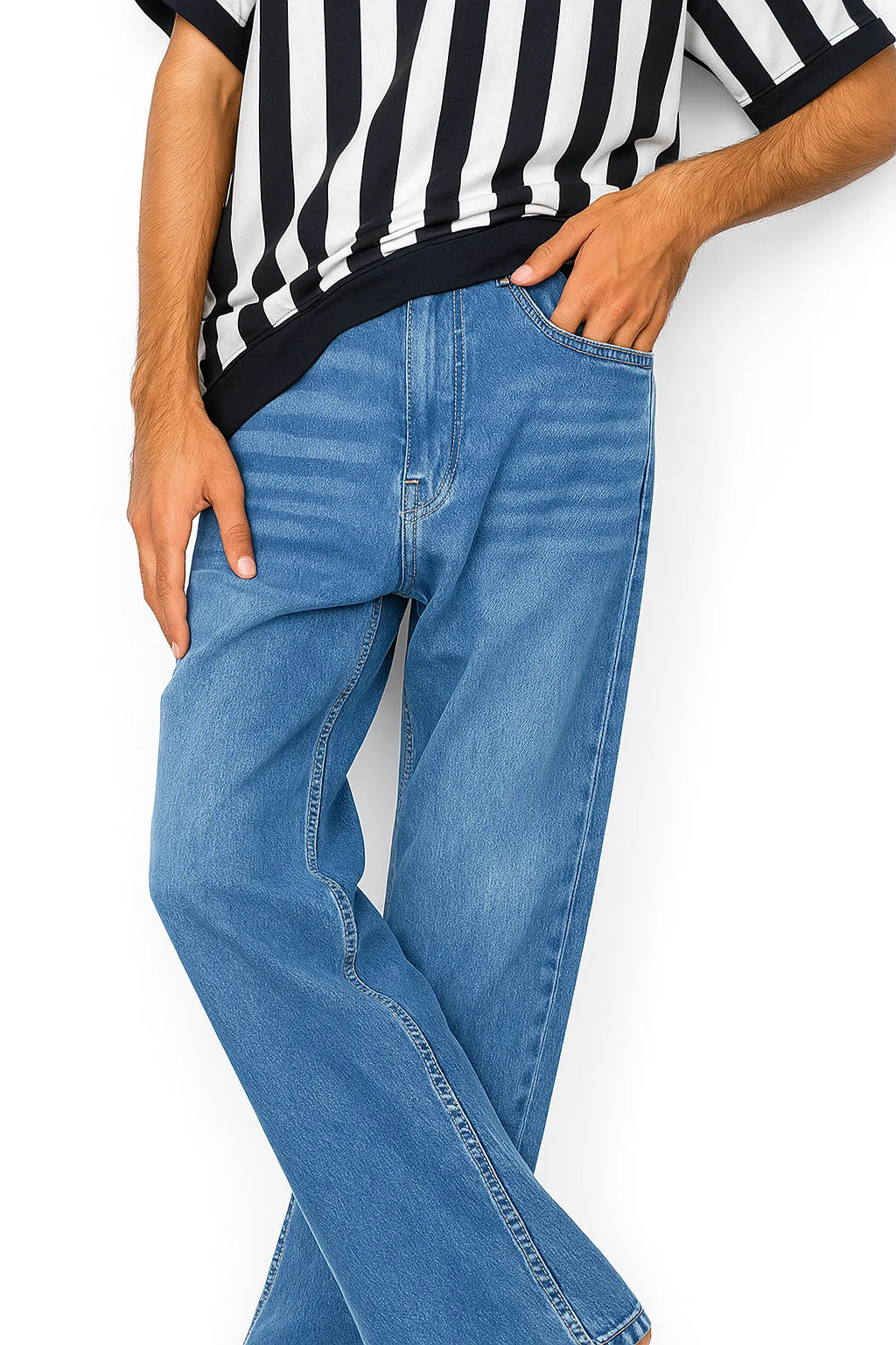 Straight Baggy Vintage Wash Denim Jeans
