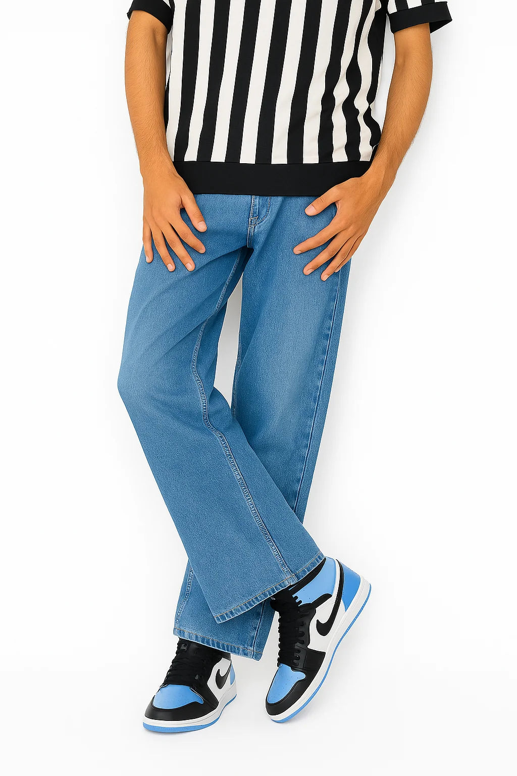 Straight Baggy Vintage Wash Denim Jeans